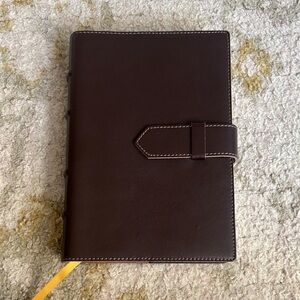 Barnes & Noble Dark Brown Journal with Yellow Bookmark